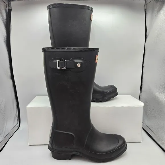 Hunter original nebula rain boots size 3 black