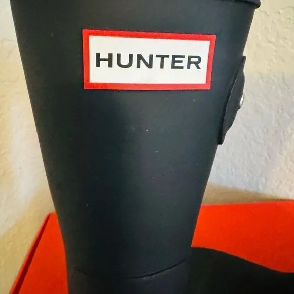 HUNTER Original Short Men's Waterproof Rain Boot, Rubber Black, Size 11, NWT
