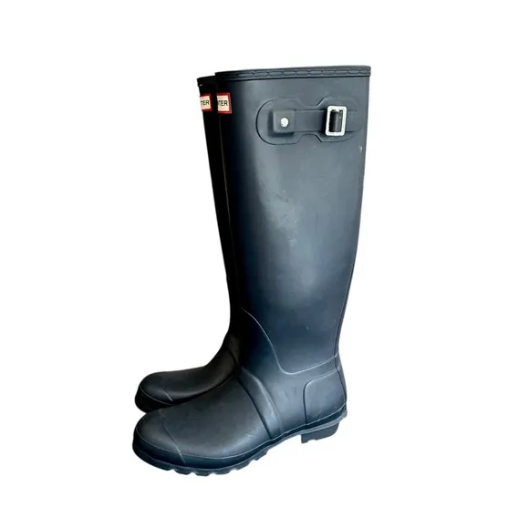 Hunter Original Tall Navy Blue Waterproof Boots 8