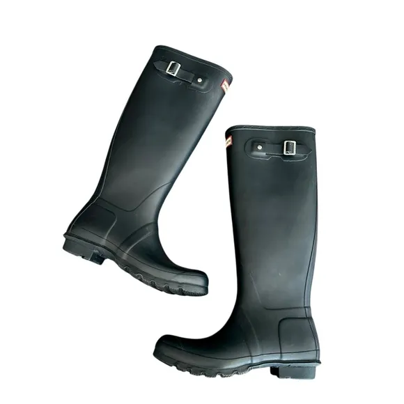 Hunter Original Tall Navy Blue Waterproof Boots 8
