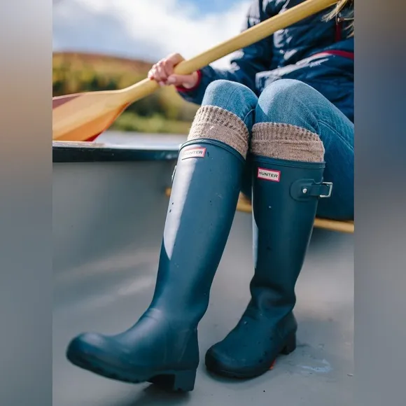Hunter Original Tall Navy Blue Waterproof Boots 8