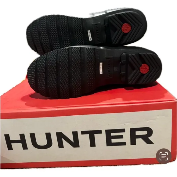 HUNTER RAIN BOOTS SHORT BLACK
