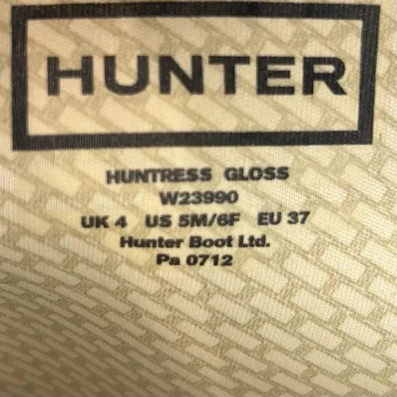 Hunter Rubber Pull-On Huntress Tall Gloss Boots Purple Pink W23990 Women’s Sz 6