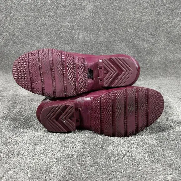 Hunter Rubber Pull-On Huntress Tall Gloss Boots Purple Pink W23990 Women’s Sz 6