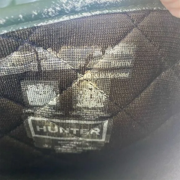 Hunter Women's Green Quilted Tall Rain Boots Size 9 Waterproof