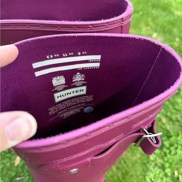 Hunter Women's Tall Matte Purple Rain Boots