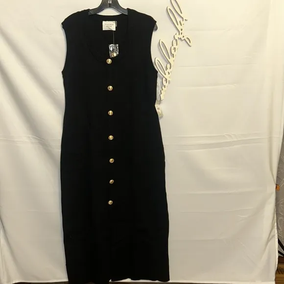 HYACINTH HOUSEBlack Knit Richie Maxi Dress