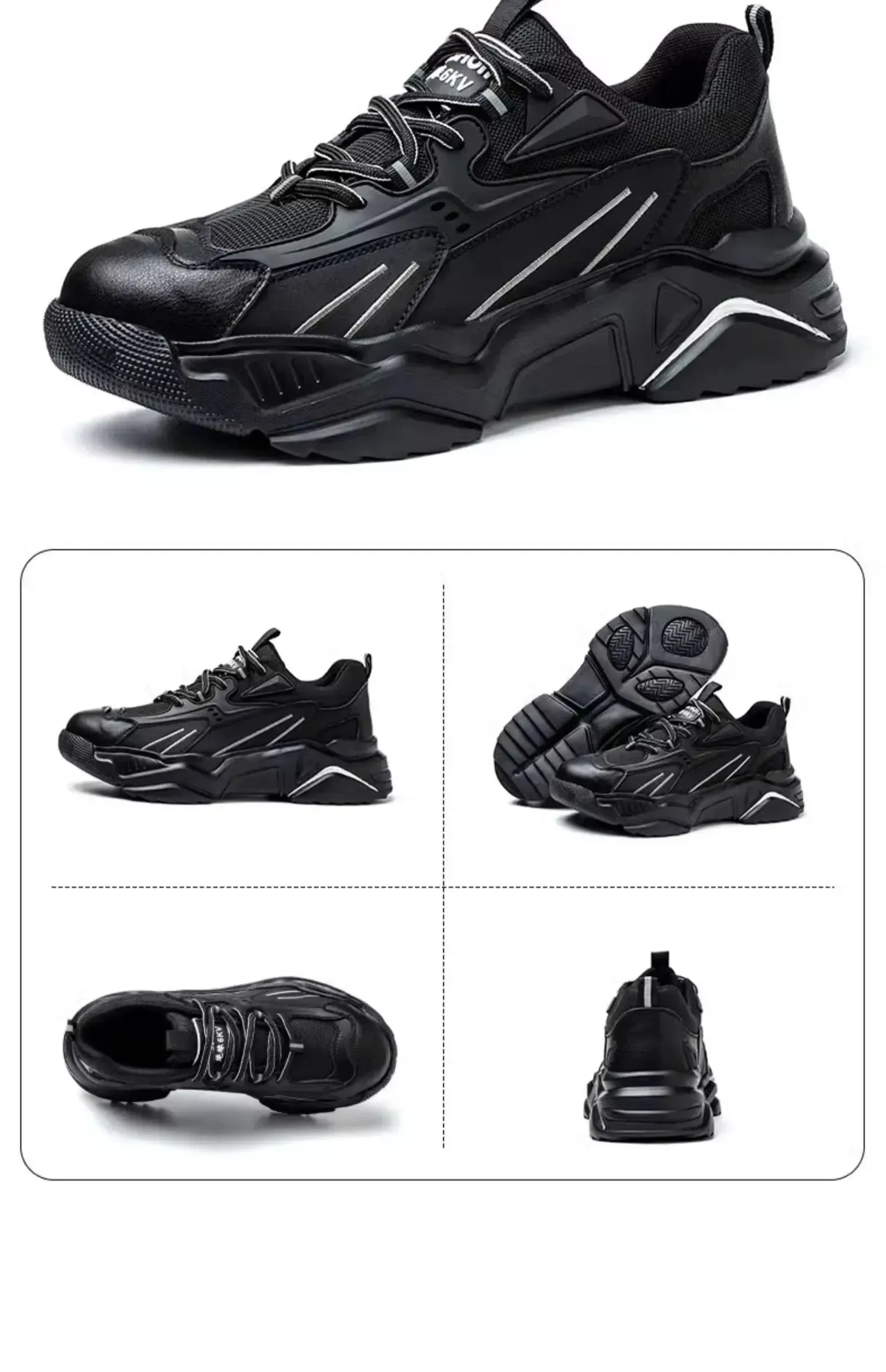 Indestructible Safety Sneakers Steel Toe Puncture Proof Anti Smash Kevlar Sole Lightweight Comfortable Work Shoes Insulated 6KV