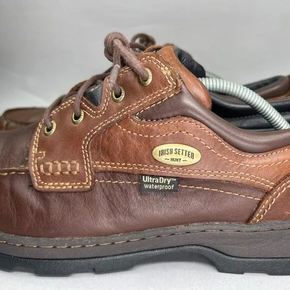 Irish Setter Men's Size 13 Soft Paw Brown Waterproof Leather Oxfords