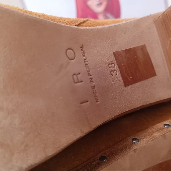 IRO Suede Ankle Boots in Tan