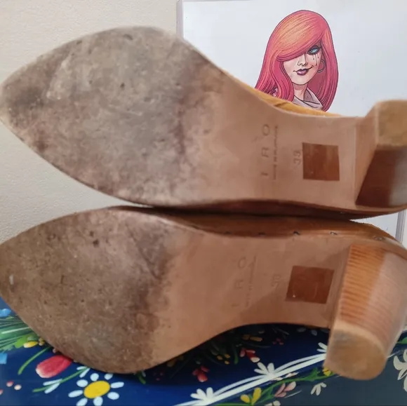 IRO Suede Ankle Boots in Tan
