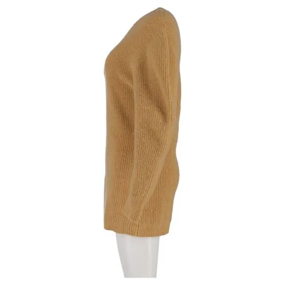 Isabel Marant Knitted Mini Sweater Dress in Brown Wool
