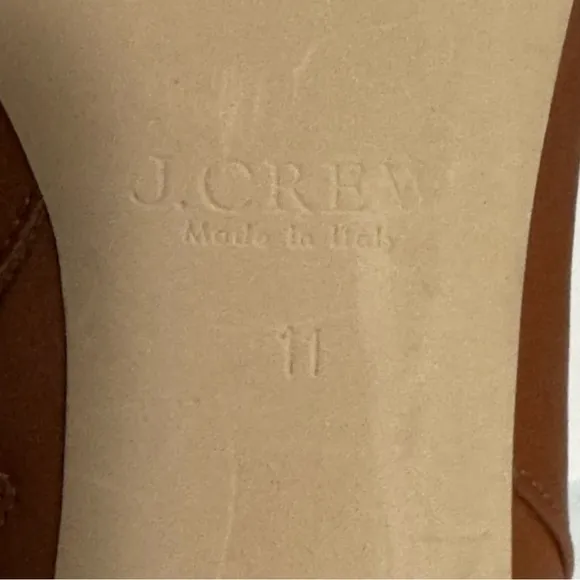 J. Crew Brown Italian Leather Pointed Toe High Heel Ankle Boots Booties Size 11