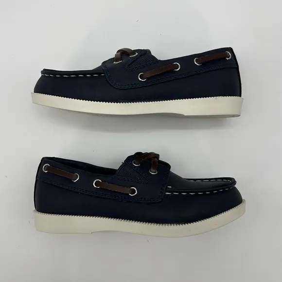 J Crew Factory Navy Blue Kids’ Boat Shoes size K8 BO489 NWT