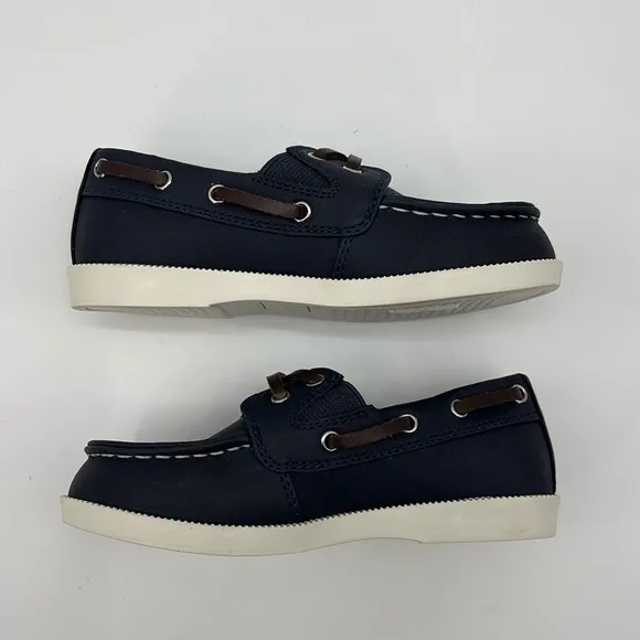 J Crew Factory Navy Blue Kids’ Boat Shoes size K8 BO489 NWT