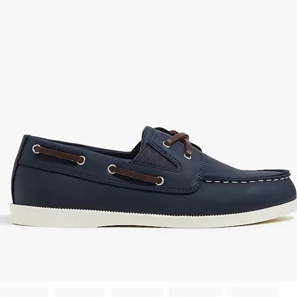 J Crew Factory Navy Blue Kids’ Boat Shoes size K8 BO489 NWT