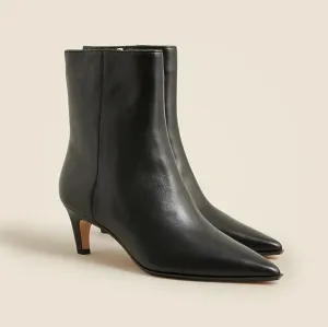 J. Crew New Stevie Black Leather Ankle Boots Women's Size 7.5