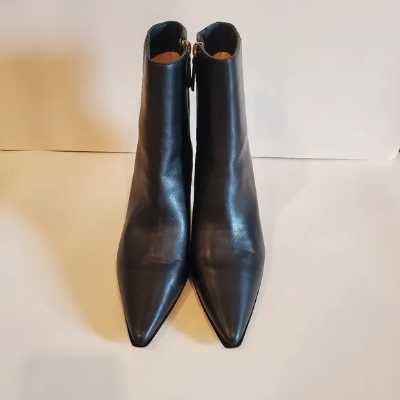 J. Crew New Stevie Black Leather Ankle Boots Women's Size 7.5