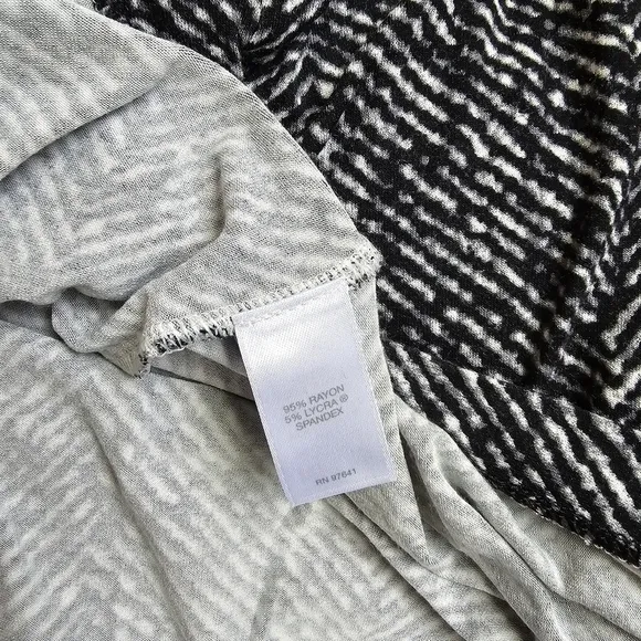 J. Jill Black and White Chevron Print Sleeveless Tank Dress Sz. Medium