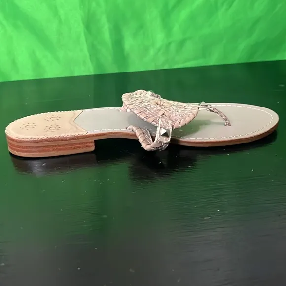 Jack Rogers Georgica Silver Jelly Sandals Flip Flops Women's Size10