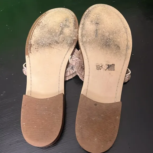 Jack Rogers Georgica Silver Jelly Sandals Flip Flops Women's Size10