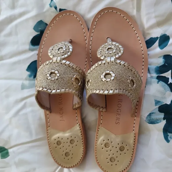 Jack Rogers Gold Sandals