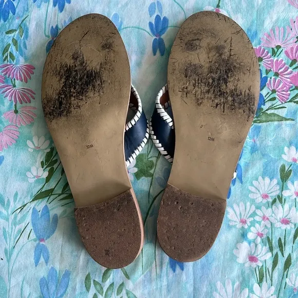 Jack Rogers Leather Flip Flop Sandals - 12