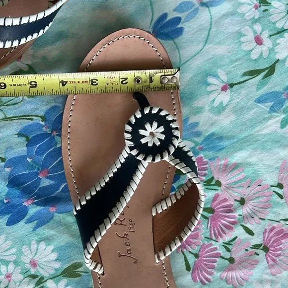Jack Rogers Leather Flip Flop Sandals - 12