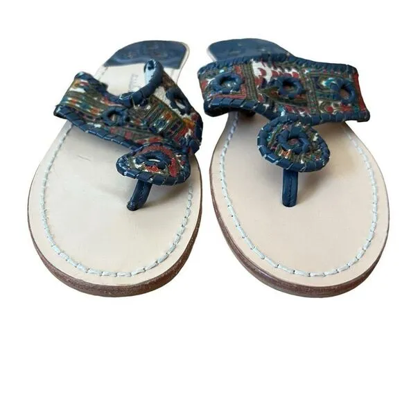 Jack Rogers Tribal Print Sandals Flip Flops Size 8