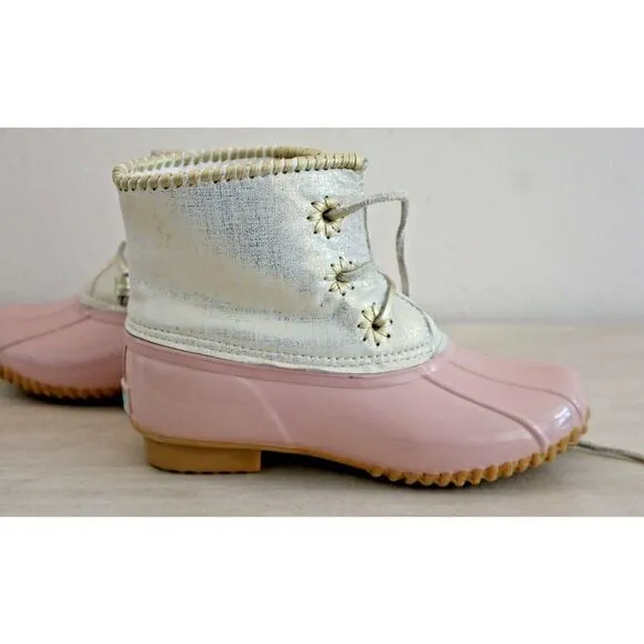 Jack Rogers Women's Sz 7 Blush Pink Chloe Classic Leather Rain Boots
