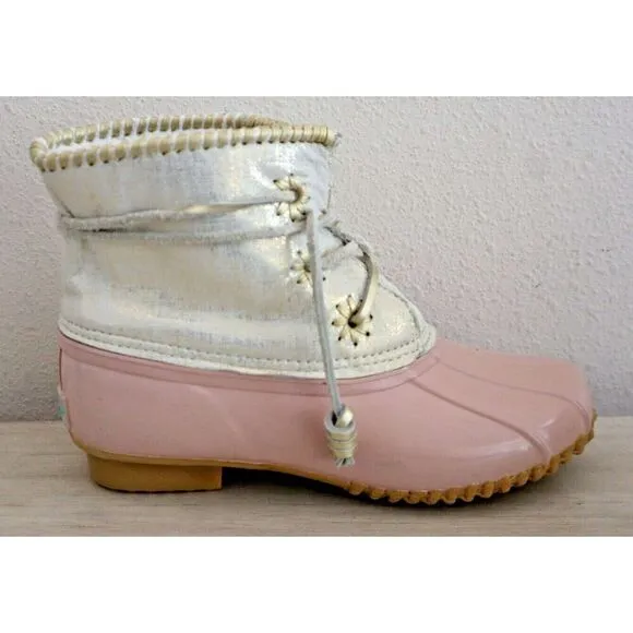 Jack Rogers Women's Sz 7 Blush Pink Chloe Classic Leather Rain Boots