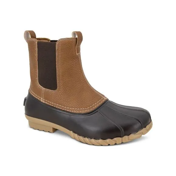 JBU Men's Goring Cushioned Milton Round Toe Duck Boots Brown Size 8 M