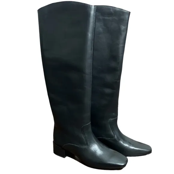 J.CREW Roxie knee-high riding square toe boots tall size 5 Roxy