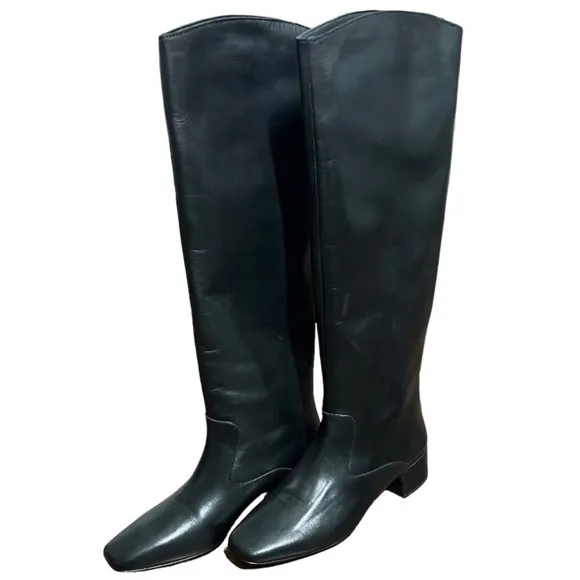 J.CREW Roxie knee-high riding square toe boots tall size 5 Roxy