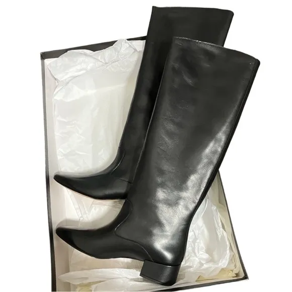 J.CREW Roxie knee-high riding square toe boots tall size 5 Roxy