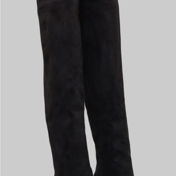 Jeffrey Campbell NWB! Black suede stretchy OTK heeled boots