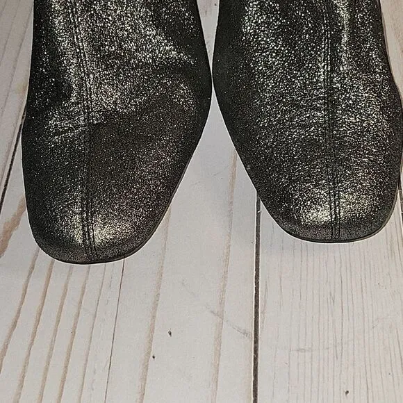 Jeffrey Campbell  Cienega Gray sparkly ankle booties Boots 8