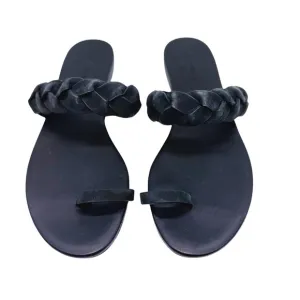 JENNI KAYNE Leather Braided Strap SandalsSize: 37 Excellent Condition