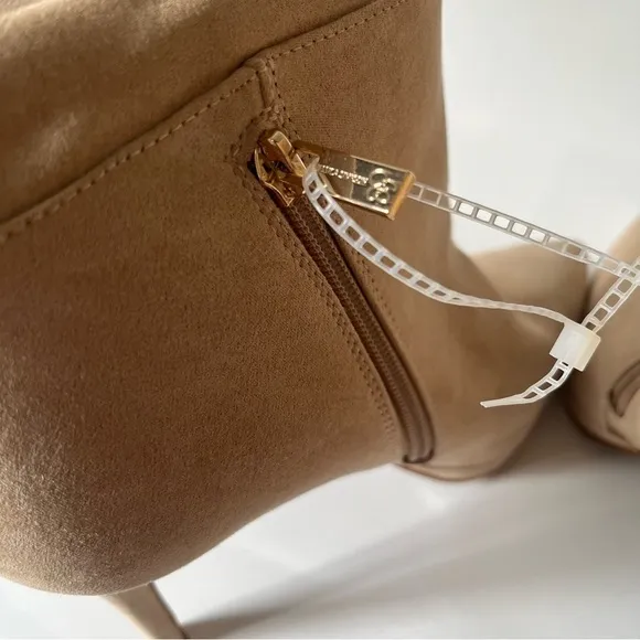 JESSICA SIMPSON-NEW Neutral Tan Platform Heel Slouchy Ankle Boots Size 9.5
