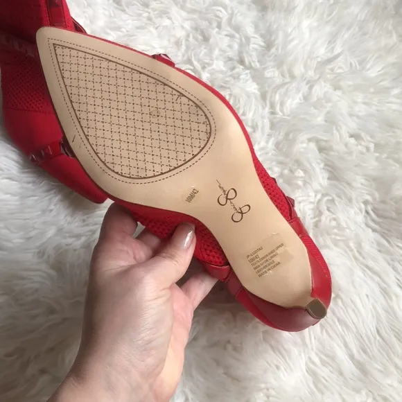 Jessica Simpson Red luzita knit boots