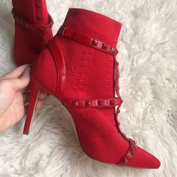 Jessica Simpson Red luzita knit boots