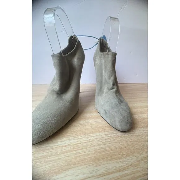Jimmy Choo Mendez Gray Suede High Heel Ankle Bootie NEW $895 Size 42 (US 11)