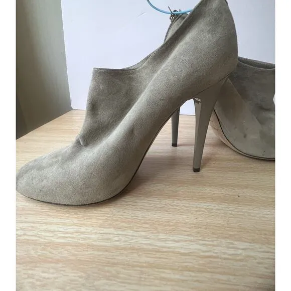 Jimmy Choo Mendez Gray Suede High Heel Ankle Bootie NEW $895 Size 42 (US 11)