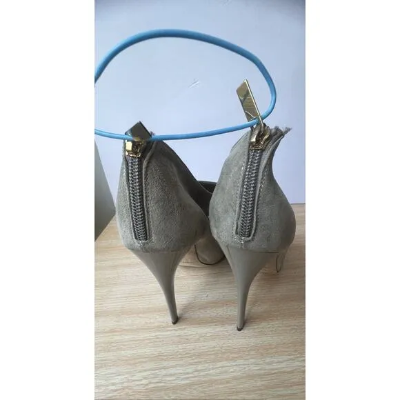 Jimmy Choo Mendez Gray Suede High Heel Ankle Bootie NEW $895 Size 42 (US 11)