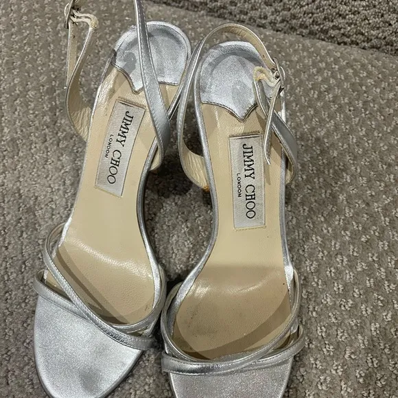 Jimmy Choo Silver Women's Sandals