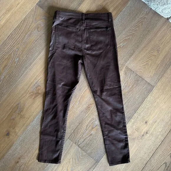JOE'S JEANS Charlie Ankle Coated Skinny Jean In Dark Coco Bean