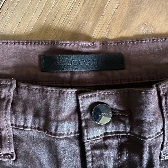 JOE'S JEANS Charlie Ankle Coated Skinny Jean In Dark Coco Bean