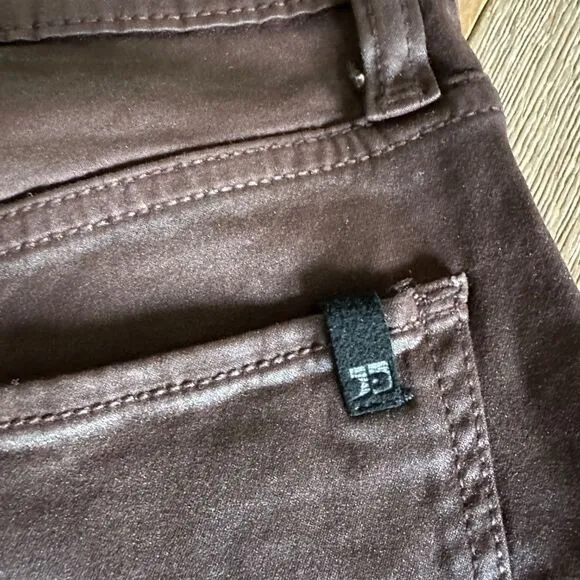 JOE'S JEANS Charlie Ankle Coated Skinny Jean In Dark Coco Bean
