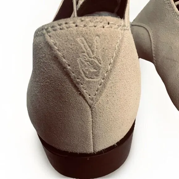 John Varvatos USA Mens Size 10 M Suede Derby Shoes Lace Up beige Oxfords‎ Casual