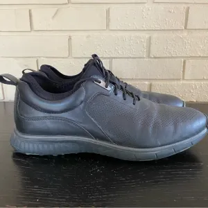 Johnston &amp; Murphy Mens XC4 Black Waterproof Leather Hybrid Golf Shoes Size 11.5